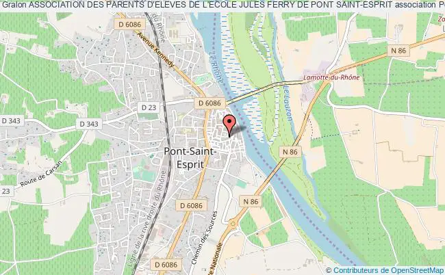 plan association Association Des Parents D'eleves De L'ecole Jules Ferry De Pont Saint-esprit Pont-Saint-Esprit