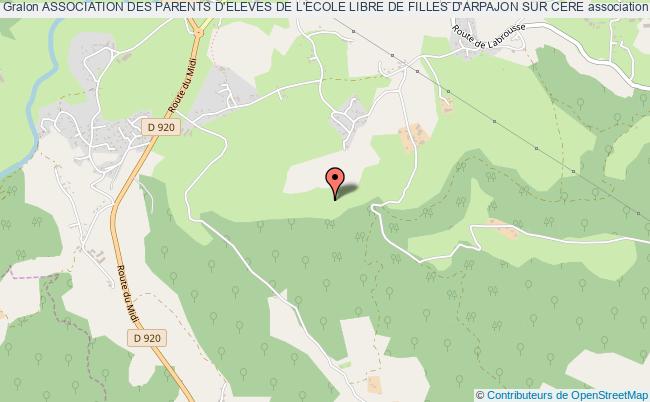 plan association Association Des Parents D'eleves De L'ecole Libre De Filles D'arpajon Sur Cere Arpajon-sur-Cère