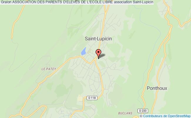 plan association Association Des Parents D'eleves De L'ecole Libre Saint-Lupicin