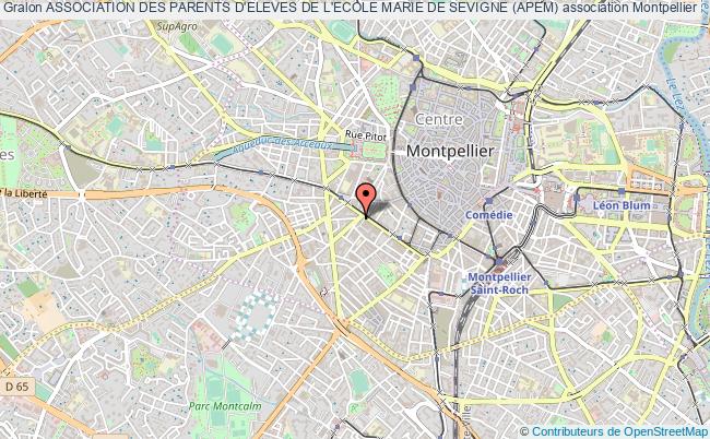 plan association Association Des Parents D'eleves De L'ecole Marie De Sevigne (apem) Montpellier
