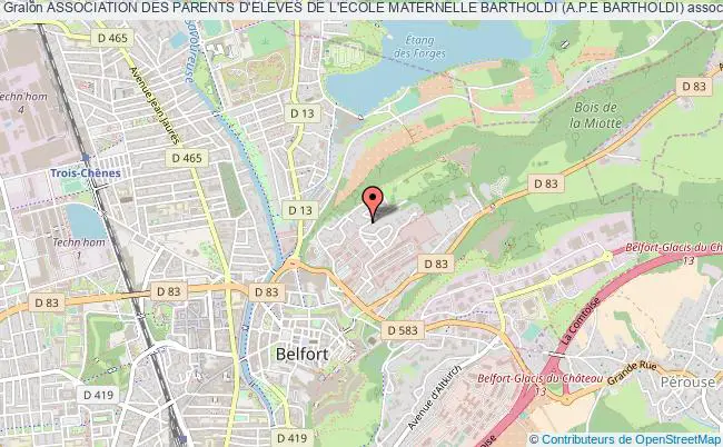 plan association Association Des Parents D'eleves De L'ecole Maternelle Bartholdi (a.p.e Bartholdi) Belfort