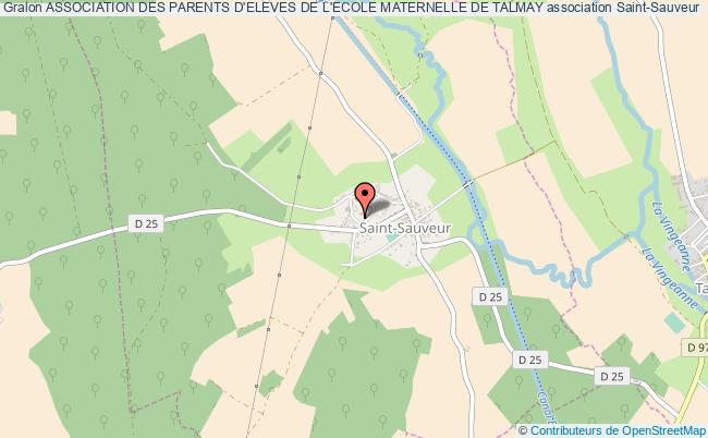 plan association Association Des Parents D'eleves De L'ecole Maternelle De Talmay Saint-Sauveur