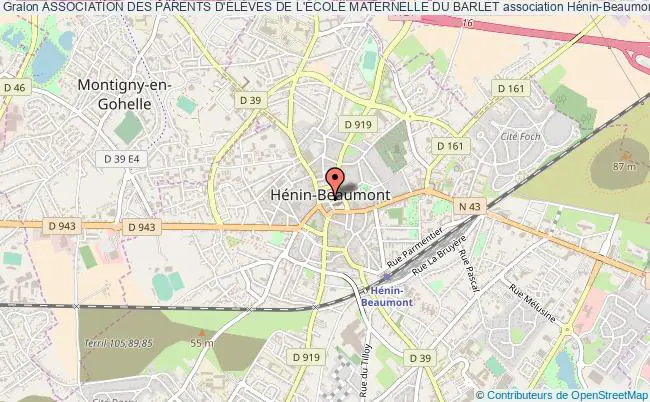 plan association Association Des Parents D'ÉlÈves De L'École Maternelle Du Barlet Hénin-Beaumont