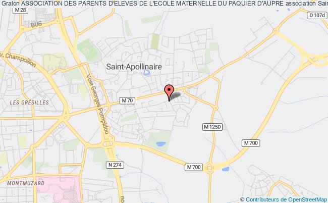 plan association Association Des Parents D'eleves De L'ecole Maternelle Du Paquier D'aupre Saint-Apollinaire