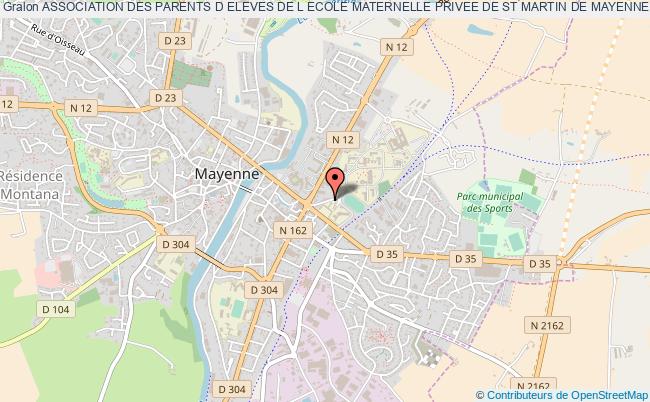 plan association Association Des Parents D Eleves De L Ecole Maternelle Privee De St Martin De Mayenne Mayenne