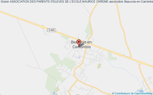 plan association Association Des Parents D'eleves De L'ecole Maurice Careme Beauvois-en-Cambrésis