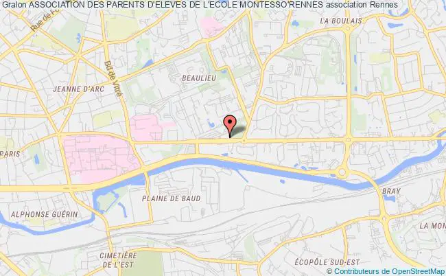 plan association Association Des Parents D'eleves De L'ecole Montesso'rennes Rennes