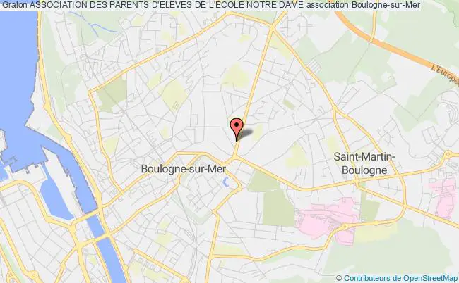 plan association Association Des Parents D'eleves De L'ecole Notre Dame Boulogne-sur-Mer