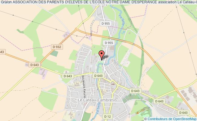 plan association Association Des Parents D'eleves De L'ecole Notre Dame D'esperance Le    Cateau-Cambrésis