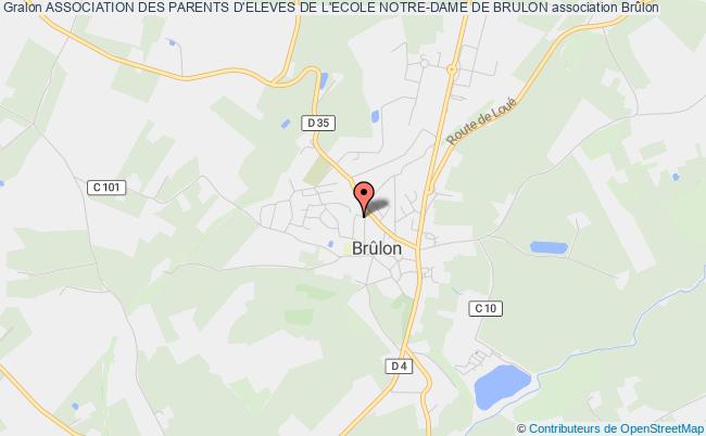 plan association Association Des Parents D'eleves De L'ecole Notre-dame De Brulon Brûlon