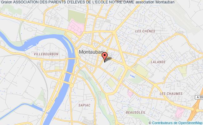plan association Association Des Parents D'eleves De L'ecole Notre Dame Montauban