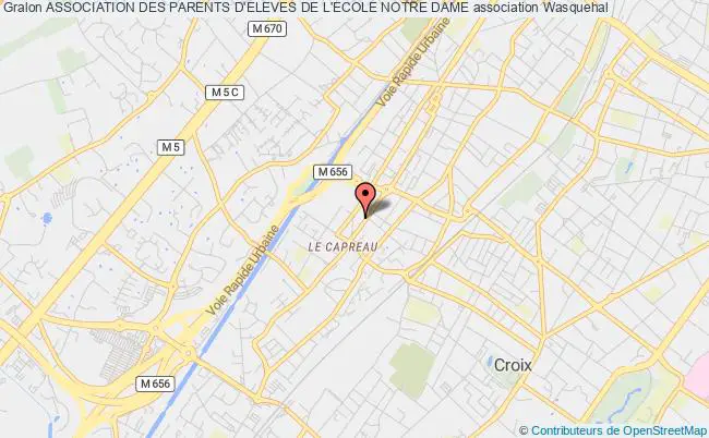 plan association Association Des Parents D'eleves De L'ecole Notre Dame Wasquehal