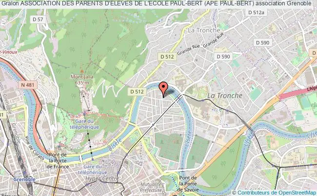 plan association Association Des Parents D'eleves De L'ecole Paul-bert (ape Paul-bert) Grenoble