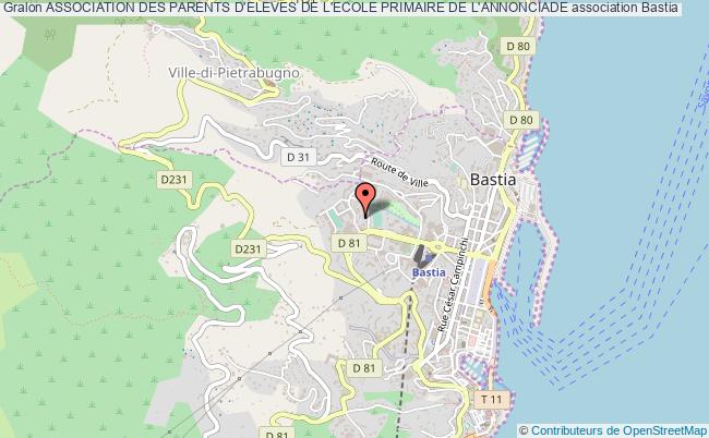 plan association Association Des Parents D'eleves De L'ecole Primaire De L'annonciade Bastia