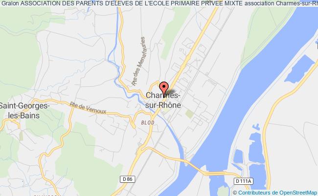 plan association Association Des Parents D'eleves De L'ecole Primaire Privee Mixte Charmes-sur-Rhône