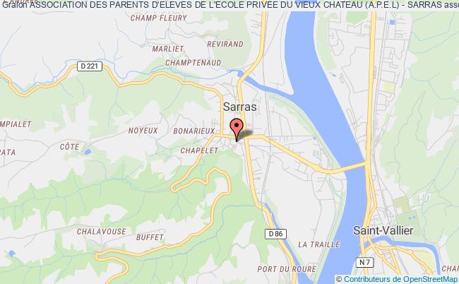 plan association Association Des Parents D'eleves De L'ecole Privee Du Vieux Chateau (a.p.e.l) - Sarras Sarras
