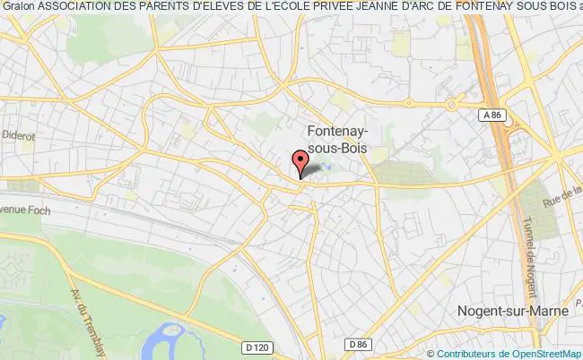 plan association Association Des Parents D'eleves De L'ecole Privee Jeanne D'arc De Fontenay Sous Bois Fontenay-sous-Bois