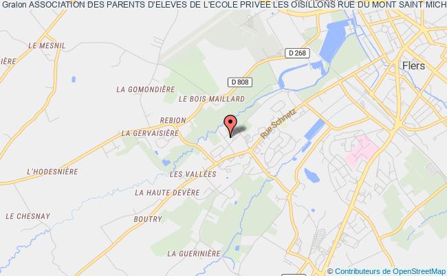 plan association Association Des Parents D'eleves De L'ecole Privee Les Oisillons Rue Du Mont Saint Michel 61 Flers Flers