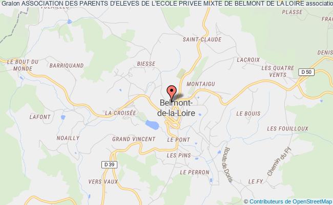 plan association Association Des Parents D'eleves De L'ecole Privee Mixte De Belmont De La Loire Belmont-de-la-Loire