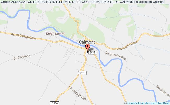plan association Association Des Parents D'eleves De L'ecole Privee Mixte De Calmont Calmont