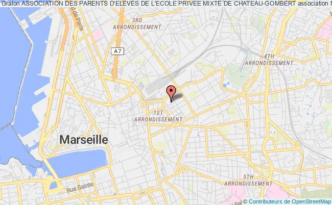 plan association Association Des Parents D'eleves De L'ecole Privee Mixte De Chateau-gombert Marseille