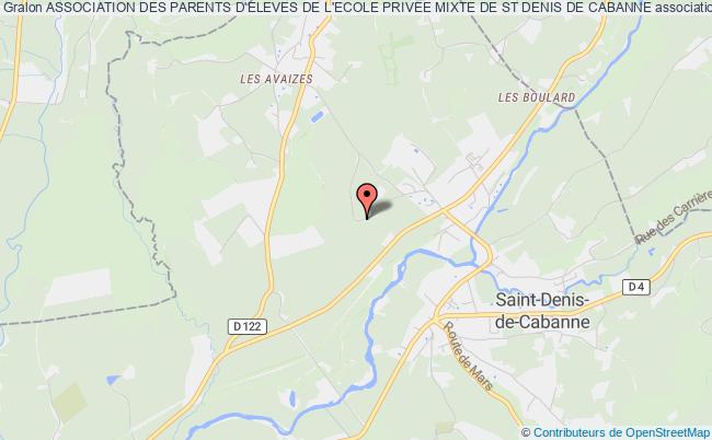 plan association Association Des Parents D'eleves De L'ecole Privee Mixte De St Denis De Cabanne Saint-Denis-de-Cabanne