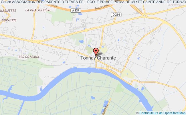 plan association Association Des Parents D'eleves De L'ecole Privee Primaire Mixte Sainte Anne De Tonnay-charente Tonnay-Charente