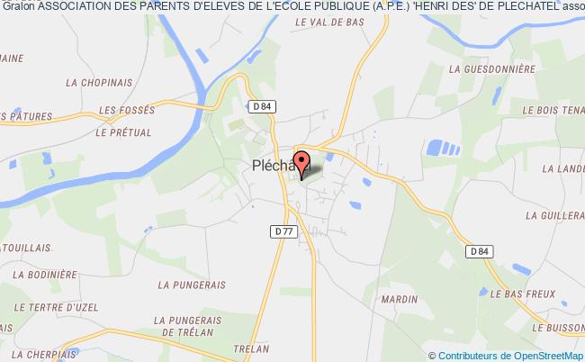 plan association Association Des Parents D'eleves De L'ecole Publique (a.p.e.) 'henri Des' De Plechatel Pléchâtel