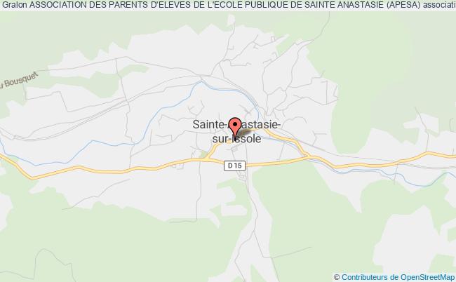 plan association Association Des Parents D'eleves De L'ecole Publique De Sainte Anastasie (apesa) Sainte-Anastasie-sur-Issole