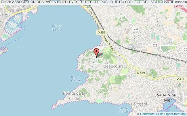 plan association Association Des Parents D'eleves De L'ecole Publique Du College De La Guicharde Sanary-sur-Mer