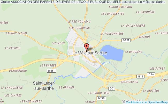 plan association Association Des Parents D'eleves De L'ecole Publique Du Mele Le Mêle-sur-Sarthe