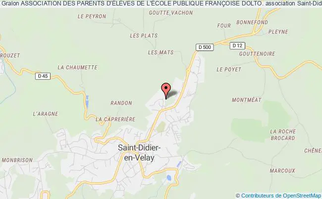plan association Association Des Parents D'ÉlÈves De L'École Publique FranÇoise Dolto. Saint-Didier-en-Velay