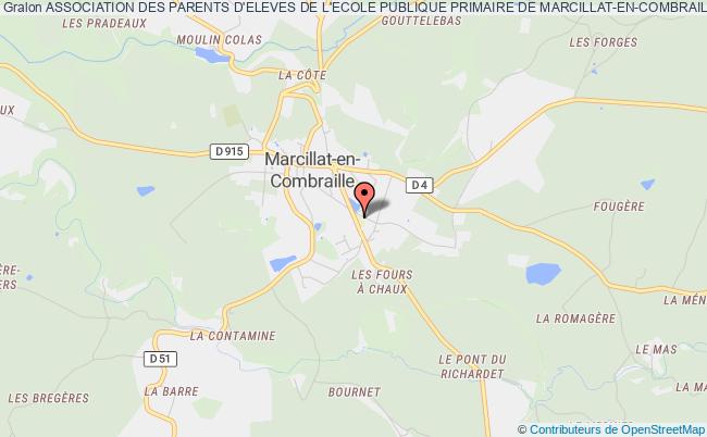 plan association Association Des Parents D'eleves De L'ecole Publique Primaire De Marcillat-en-combraille Marcillat-en-Combraille