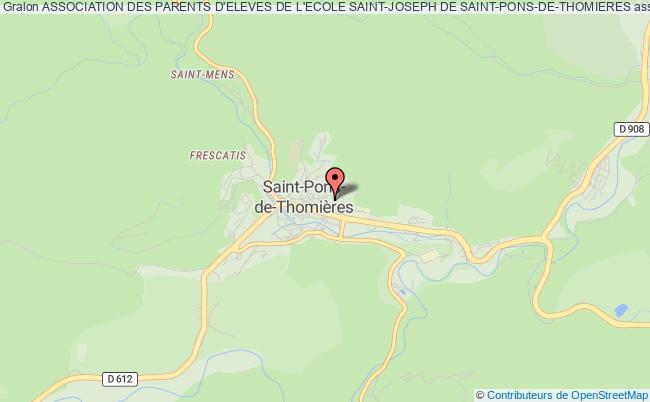 plan association Association Des Parents D'eleves De L'ecole Saint-joseph De Saint-pons-de-thomieres Saint-Pons-de-Thomières