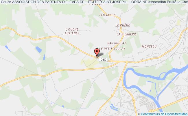 plan association Association Des Parents D'eleves De L'ecole Saint Joseph - Lorraine Pruillé-le-Chétif