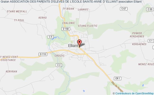 plan association Association Des Parents D'eleves De L'ecole Sainte-anne D' Elliant Elliant