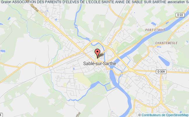 plan association Association Des Parents D'eleves De L'ecole Sainte Anne De Sable Sur Sarthe Sablé-sur-Sarthe