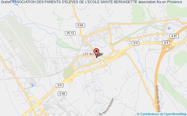 plan association Association Des Parents D'eleves De L'ecole Sainte Bernadette Aix-en-Provence