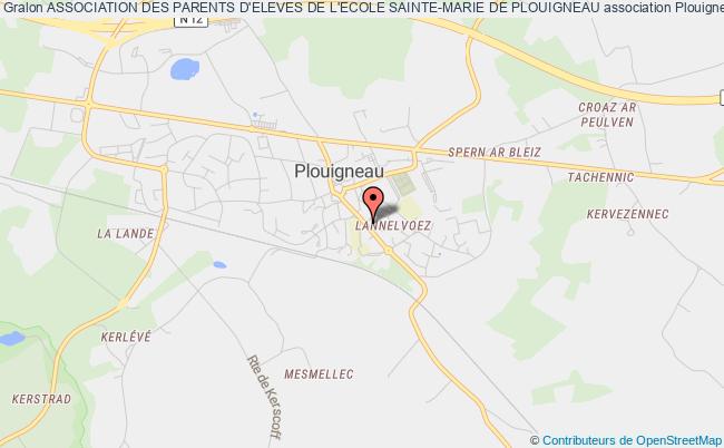 plan association Association Des Parents D'eleves De L'ecole Sainte-marie De Plouigneau Plouigneau