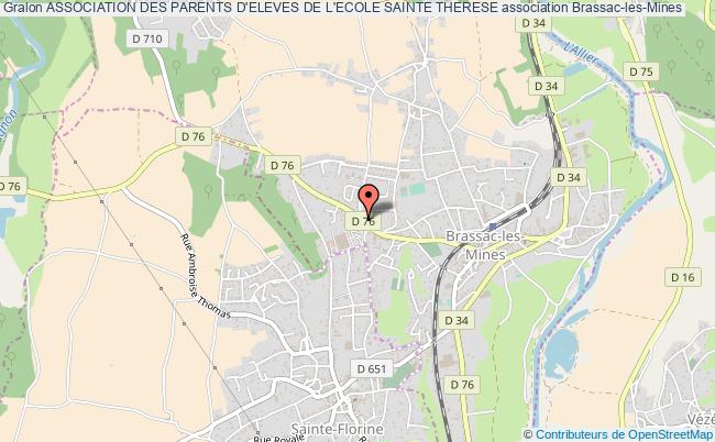 plan association Association Des Parents D'eleves De L'ecole Sainte Therese Brassac-les-Mines