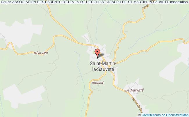 plan association Association Des Parents D'eleves De L'ecole St Joseph De St Martin La Sauvete Saint-Martin-la-Sauveté