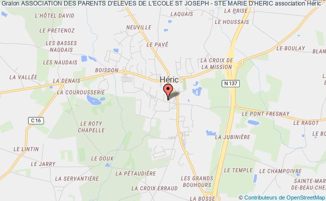 plan association Association Des Parents D'eleves De L'ecole St Joseph - Ste Marie D'heric Héric