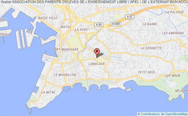 plan association Association Des Parents D'eleves De L'enseignement Libre ( Apel ) De L'externat Bon Accueil A Toulon Toulon