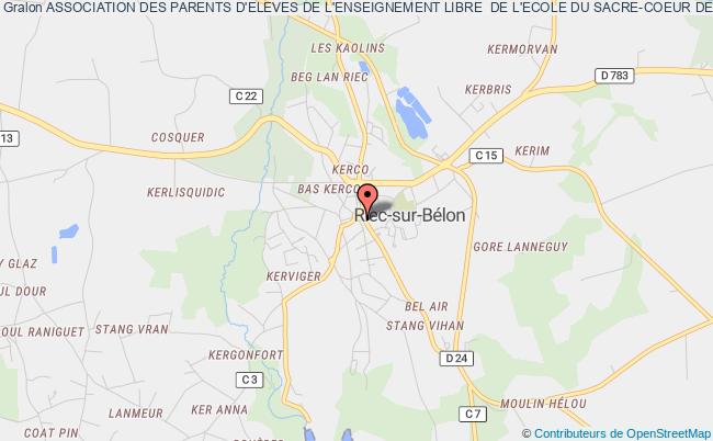 plan association Association Des Parents D'eleves De L'enseignement Libre  De L'ecole Du Sacre-coeur De Riec-sur-belon Riec-sur-Belon