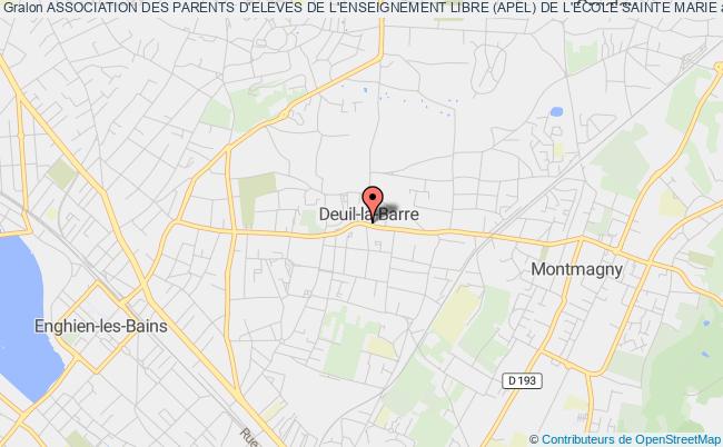 plan association Association Des Parents D'eleves De L'enseignement Libre (apel) De L'ecole Sainte Marie Deuil-la-Barre