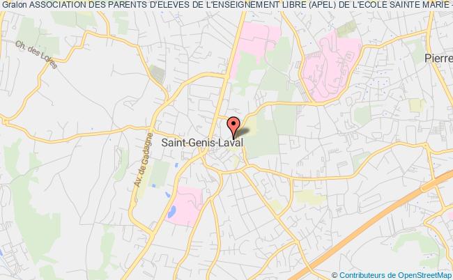plan association Association Des Parents D'eleves De L'enseignement Libre (apel) De L'ecole Sainte Marie - Saint Joseph Saint-Genis-Laval