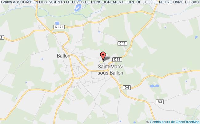plan association Association Des Parents D'eleves De L'enseignement Libre De L'ecole Notre Dame Du Sacre-coeur A Saint Mars Sous Ballon Saint-Mars-sous-Ballon