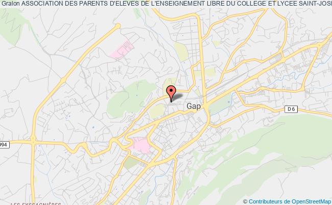 plan association Association Des Parents D'eleves De L'enseignement Libre Du College Et Lycee Saint-joseph (a.p.e.l. Saint Joseph) Gap