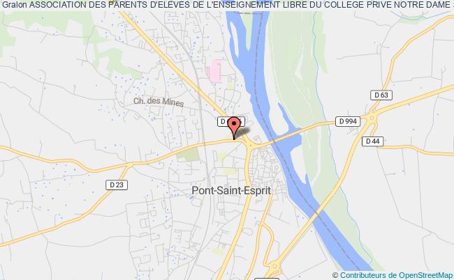 plan association Association Des Parents D'eleves De L'enseignement Libre Du College Prive Notre Dame Pont-Saint-Esprit