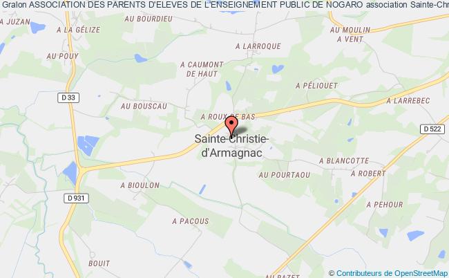 plan association Association Des Parents D'eleves De L'enseignement Public De Nogaro Sainte-Christie-d'Armagnac